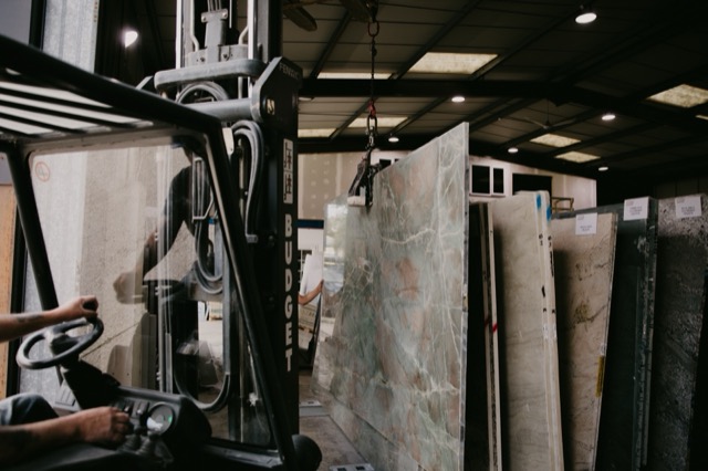 Stone showroom display